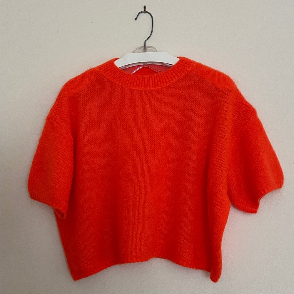 Bright Orange Knit Sweater